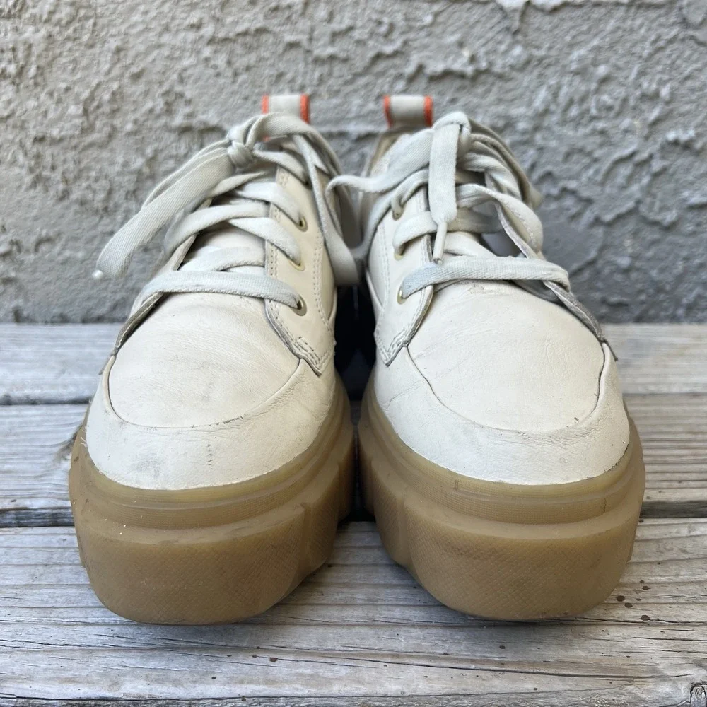 Sorel Shoes Women Size 9 Caribou X Platform Waterproof Sneakers Tan Beige‎ Cream